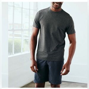 Quince Flowknit Ultra Soft Performance Short Sleeve Tee in Charcoal Size L